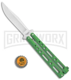 Benchmark Balisong Green Butterfly Knife - Satin Plain 7 Benchmark Balisong Green Butterfly Knife - Satin Plain -Kershaw Sale Store Benchmark BM010 Green Balisong Butterfly Satin BM010 BHQ 115068 jr bottlecap large 1