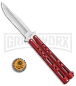 Benchmark BM009 Red Balisong Butterfly Knife - Satin Plain 7 Benchmark BM009 Red Balisong Butterfly Knife - Satin Plain -Kershaw Sale Store Benchmark Red Buttefly Knife Satin BM009 BHQ 74287 jr bottlecap large