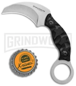 Boker Magnum Neck Bit Black G-10 Karambit Fixed Blade Knife - Stonewash -Kershaw Sale Store Boker Magnum Neck Bit BHQ 80854 er bottlecap large