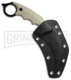 Boker Magnum Spike Tan G-10 Karambit Fixed Blade Knife - Black Plain -Kershaw Sale Store Boker Magnum Spike Karambit Tan Black 02SC028 BHQ 49551 jr sheath large