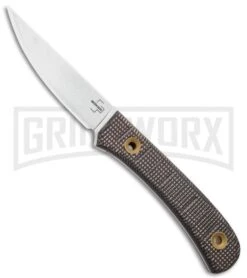 Boker Plus Bark Beetle Brown Micarta Fixed Blade Knife (Satin Plain)
