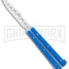 Boker Plus Mini Balisong Solid Blue Trainer Knife - Satin Dull -Kershaw Sale Store Boker Plus Mini Balisong Trainer Blue G 10 Satin 01BO716SOI BHQ 99640 jr large
