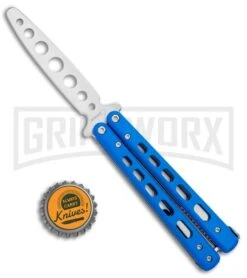 Boker Plus Mini Balisong Blue Skeletonized Trainer Knife - Satin Dull 8 Boker Plus Mini Balisong Blue Skeletonized Trainer Knife - Satin Dull -Kershaw Sale Store Boker Plus Mini Balisong Trainer Blue Holes G 10 Satin 01BO715SOI BHQ 99636 jr bottlecap large