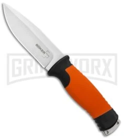 Boker Plus 02BO014 Outdoorsman Fixed Blade Knife Orange - Satin Plain