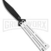 Boker Plus Papillon Butterfly Knife White - Black Plain 5 Boker Plus Papillon Butterfly Knife White - Black Plain -Kershaw Sale Store Boker Plus Papillon Butterfly Knife White 4.1in Black BHQ 184251 hd large