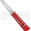 Boker Plus 01BO712 Red G-10 Balisong Trainer Butterfly Trainer - Satin -Kershaw Sale Store Boker Plus balisong trainer red G10 satin BHQ 76461 er large