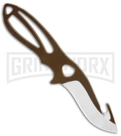 Buck Knives Buck PakLite Large Skinner Guthook Brown Fixed Blade Knife - Satin Recurve -Kershaw Sale Store Buck PackLite Large skinner guthook Brown Satin 0141BRG BHQ 106681 jr spine large