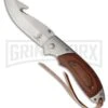 Buckshot Classic Catch Gut Hook Brown Pakkawood Spring Assisted Knife - Satin -Kershaw Sale Store Buckshot Classic Catch Gut Hook Brown Pakkawood satin BHQ 73478 er large