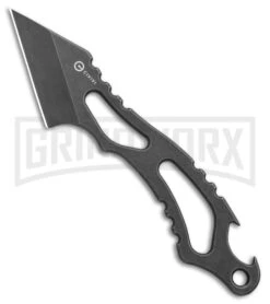 CIVIVI De Santis Kiri-EDC Black Fixed Blade Neck Knife - Black SW Plain