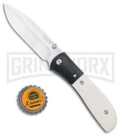 CRKT Carson White Bone Spring Assisted Knife - Satin Plain -Kershaw Sale Store CRKT Carson M4 02 White Bone SA Satin BHQ 7396 jr bottlecap large
