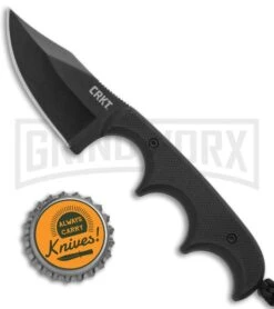 CRKT Folts Minimalist Black G-10 Bowie Neck Knife - Black Plain -Kershaw Sale Store CRKT Folts Minimalist Bowie Neck Black G 10 Black CR2387K BHQ 43700 jr bottlecap large