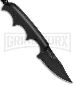 CRKT Folts Minimalist Black G-10 Bowie Neck Knife - Black Plain -Kershaw Sale Store CRKT Folts Minimalist Bowie Neck Black G 10 Black CR2387K BHQ 43700 jr spine large