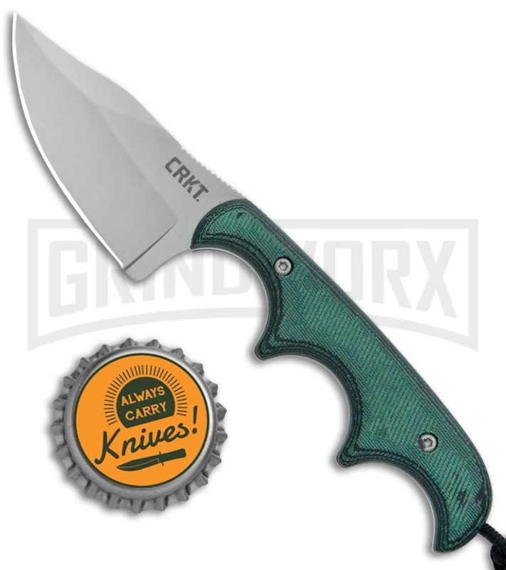 CRKT Folts Minimalist Green Fixed Blade Knife - Clip Point Bead Blast Plain 4 CRKT Folts Minimalist Green Fixed Blade Knife - Clip Point Bead Blast Plain - Image 4