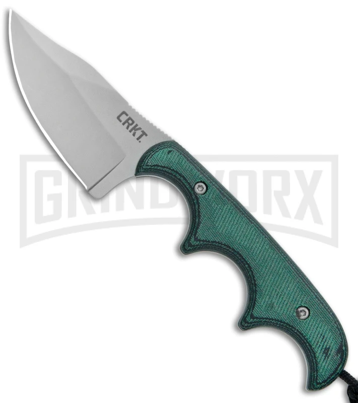 CRKT Folts Minimalist Green Fixed Blade Knife - Clip Point Bead Blast Plain 1 CRKT Folts Minimalist Green Fixed Blade Knife - Clip Point Bead Blast Plain