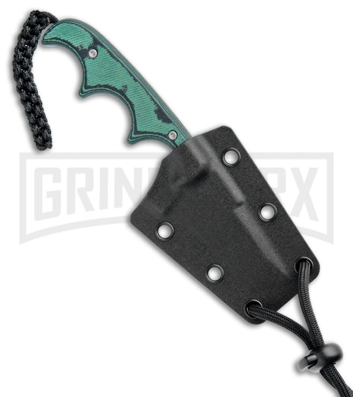 CRKT Folts Minimalist Green Fixed Blade Knife - Clip Point Bead Blast Plain 3 CRKT Folts Minimalist Green Fixed Blade Knife - Clip Point Bead Blast Plain - Image 3