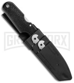 Cold Steel Click-N-Cut Black ABS Exchangeable Blade Knife - Stonewash Plain -Kershaw Sale Store Cold Steel Click N Cut Exchangeable Black BDS Satin 40A BHQ 106751 jr sheath large