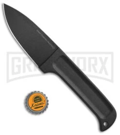 Cold Steel Black Drop Forged Hunter Fixed Blade Knife - Black Plain -Kershaw Sale Store Cold Steel Drop Forged Hunter Black 36MA BHQ 52027 jr bottlecap 2 large