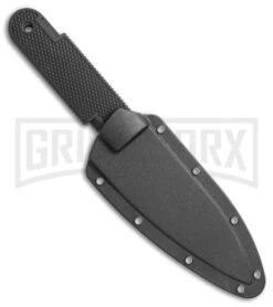 Cold Steel K-4 Fixed Blade Neck Knife + Sheath - Satin Serr -Kershaw Sale Store Cold Steel K 4 fixed blade neck knife with sheath 4in serr 53T4S BHQ 68129 er sheath large