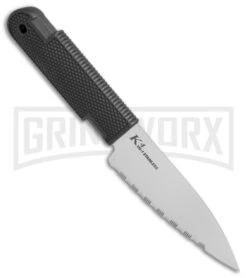 Cold Steel K-4 Fixed Blade Neck Knife + Sheath - Satin Serr -Kershaw Sale Store Cold Steel K 4 fixed blade neck knife with sheath 4in serr 53T4S BHQ 68129 er side large