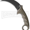 Cold Steel Karambit Steel Tiger Dark Earth Fixed Blade Knife - Black Plain -Kershaw Sale Store Cold Steel Karambit Steel Tiger Fixed Blade Dark Earth Black BHQ 173960 jr large