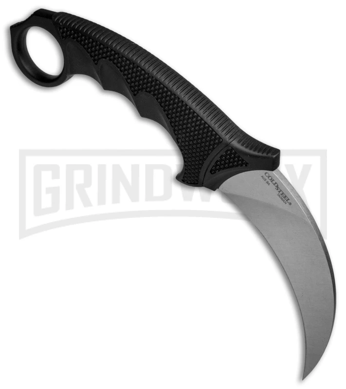 Cold Steel Black Karambit Steel Tiger Fixed Blade Knife - Stonewash Plain 2 Cold Steel Black Karambit Steel Tiger Fixed Blade Knife - Stonewash Plain - Image 2