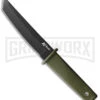 Cold Steel Kobun OD Green Fixed Blade Knife - Tanto Black Plain -Kershaw Sale Store Cold Steel Kobun OD Green Black BHQ 158043 jr large