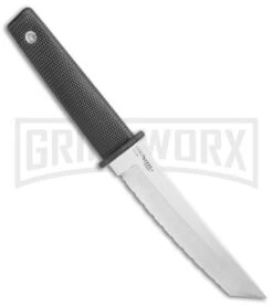 Cold Steel Kobun Fixed Blade Knife - Satin Serrated -Kershaw Sale Store Cold Steel Kobun Tanto Satin Serr 17TS BHQ 105890 jr spine large