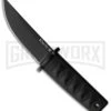 Cold Steel Kyoto II Black Fixed Blade Knife Drop Point Black Plain -Kershaw Sale Store Cold Steel Kyoto II Fixed Blade DP Black Black BHQ 174022 jr large