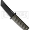 Cold Steel Kyoto II OD Green Fixed Blade Knife Tanto Black Plain -Kershaw Sale Store Cold Steel Kyoto II Fixed Blade Tanto OD Green Black BHQ 174024 jr large