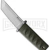 Cold Steel Kyoto II OD Green Fixed Blade Knife Tanto Satin Plain -Kershaw Sale Store Cold Steel Kyoto II Fixed Blade Tanto OD Green Satin BHQ 174471 jr large