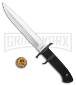 Cold Steel Knives OSS Double-Edged Black Fixed Blade Fighter Knife - Satin Plain -Kershaw Sale Store Cold Steel OSS Double Edged Fighter Fixed Blade Satin BHQ 6867 jr bottlecap large
