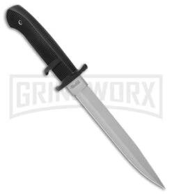 Cold Steel Knives OSS Double-Edged Black Fixed Blade Fighter Knife - Satin Plain -Kershaw Sale Store Cold Steel OSS Double Edged Fighter Fixed Blade Satin BHQ 6867 jr spine large