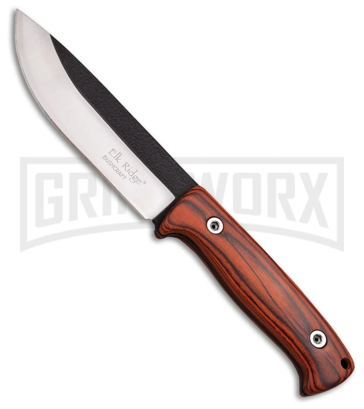 Elk Ridge Backwater Pakkawood Fixed Blade Knife - Two-Tone Plain 1 Elk Ridge Backwater Pakkawood Fixed Blade Knife - Two-Tone Plain
