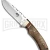 Elk Ridge Brush Master Burl Wood Fixed Blade Knife - Mirror Plain 3 Elk Ridge Brush Master Burl Wood Fixed Blade Knife - Mirror Plain -Kershaw Sale Store Elk Ridge Brush Master burl wood miror BHQ 46047 er large
