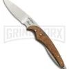 Falcon Ellipse Brown Wood Fixed Blade Knife - Bead Blast Plain -Kershaw Sale Store Falcon Ellipse Brown Wood bb BHQ 46930 er large