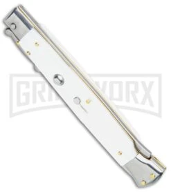 Frank B. 11" Italian White Pearlex Tactical Swinguard - Satin Bayonet 5 Frank B. 11" Italian White Pearlex Tactical Swinguard - Satin Bayonet -Kershaw Sale Store Frank B 11in Italian White Pearlex Tactical Swinguard Bayo GX 4841 jr spine large