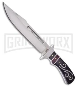 Frost Cutlery Black Hills Breeze Black Pakkawood Fixed Blade Knife - Satin Plain