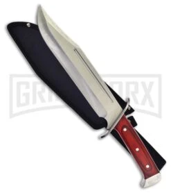 Frost Cutlery Blackhills Explorer Pakkawood Fixed Blade Knife - Satin Plain