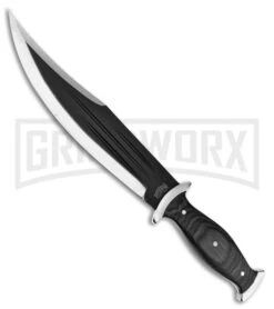 Frost Cutlery Bone Collector Black Pakkawood Fixed Blade Knife - Two-Tone Plain