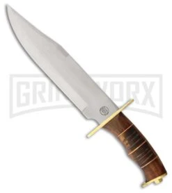 Frost Cutlery Chipaway Bear Hunter Wood Fixed Blade Knife - Satin Plain