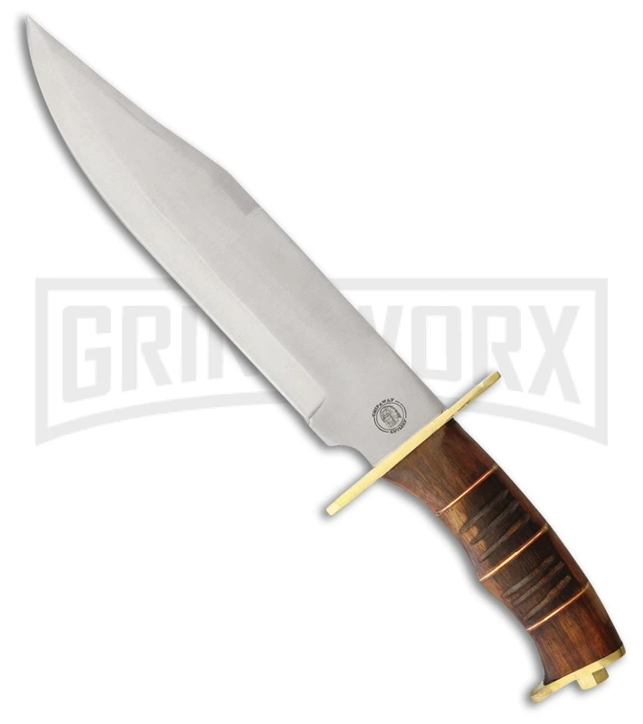Frost Cutlery Chipaway Bear Hunter Wood Fixed Blade Knife - Satin Plain 1 Frost Cutlery Chipaway Bear Hunter Wood Fixed Blade Knife - Satin Plain