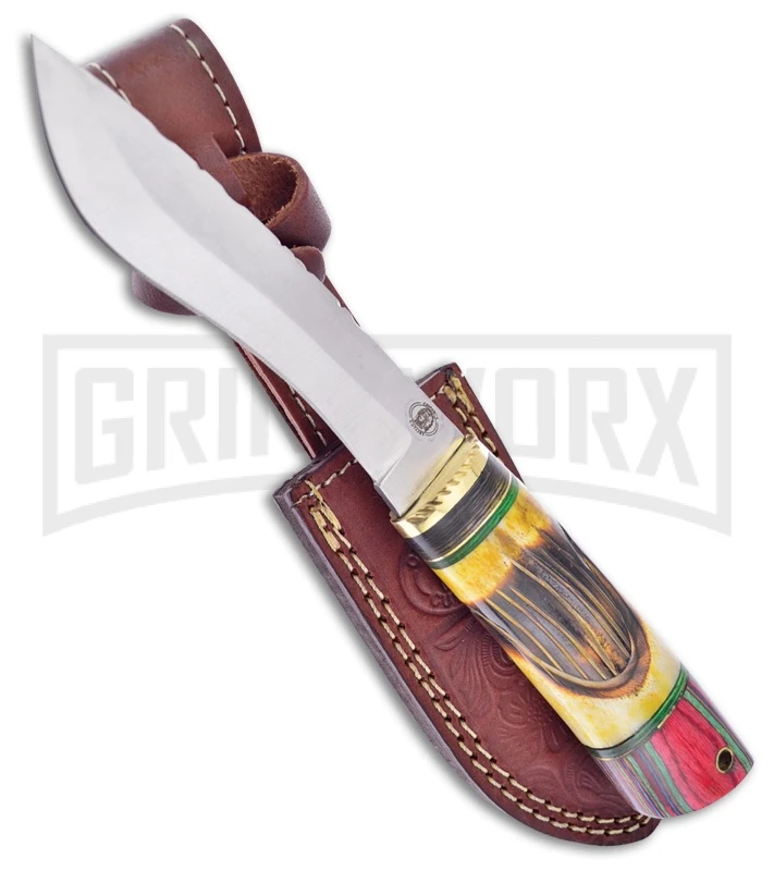 Frost Cutlery Chipaway Coyote Spirit Bone Fixed Blade Knife - Satin Plain 1 Frost Cutlery Chipaway Coyote Spirit Bone Fixed Blade Knife - Satin Plain