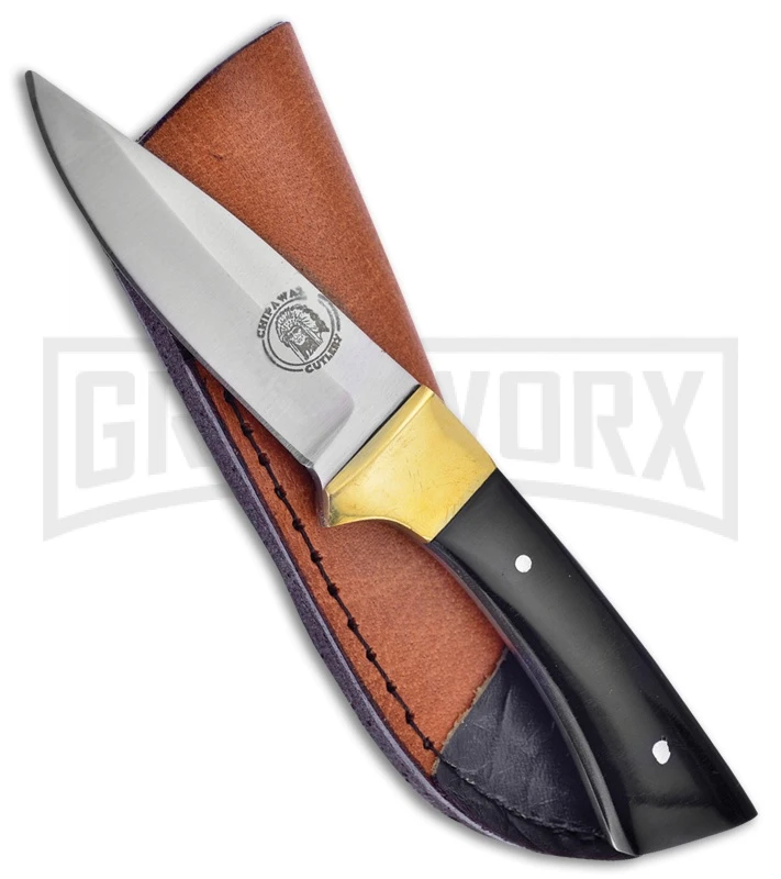 Frost Cutlery Chipaway The Snook Skinner Buffalo Fixed Blade Knife - Satin Plain 1 Frost Cutlery Chipaway The Snook Skinner Buffalo Fixed Blade Knife - Satin Plain