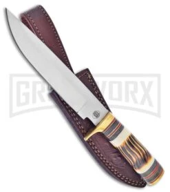 Frost Cutlery Chipaway Sierra Madre Hunter Bone Fixed Blade Knife - Satin Plain