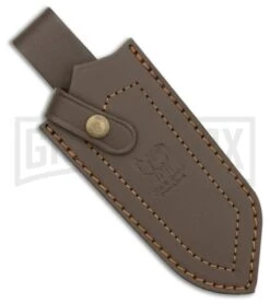 Frost Cutlery Hen & Rooster Butcher Stag Fixed Blade Knife - Satin Plain -Kershaw Sale Store Frost Cutlery Hen Rooster Butcher Stag satin plain BHQ 73381 er sheath large