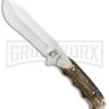 Frost Cutlery Hen & Rooster Rammed Bowie Stag Fixed Blade Knife - Satin Plain -Kershaw Sale Store Frost Cutlery Hen and Rooster Rammed Bowie Stag Fixed Blade Satin GX 28164 jr large