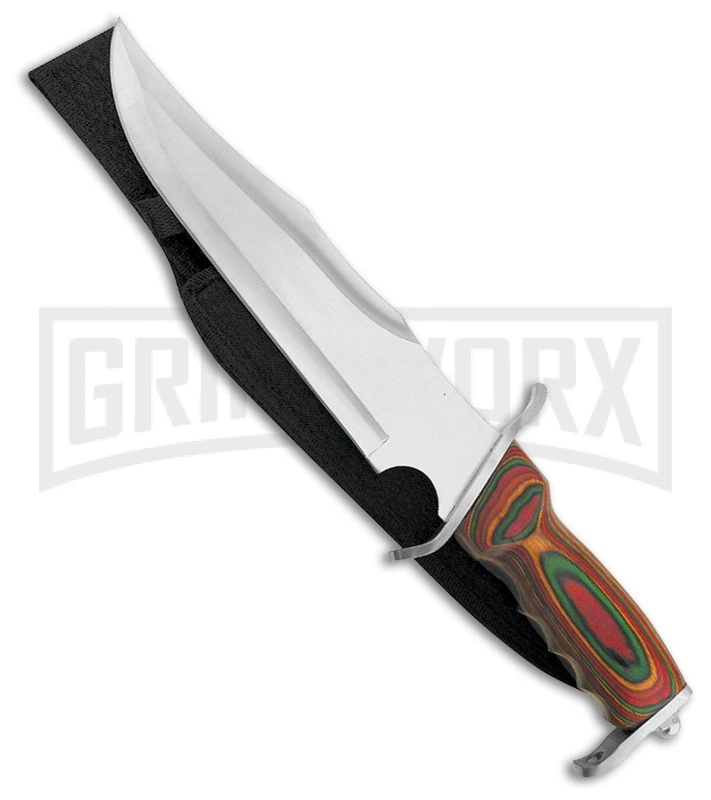 Frost Cutlery Howling Wolf II Frostwood Fixed Blade Knife - Satin Plain 1 Frost Cutlery Howling Wolf II Frostwood Fixed Blade Knife - Satin Plain