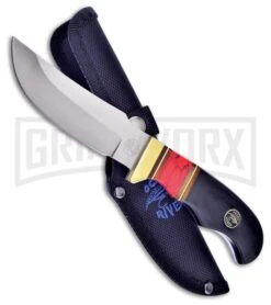 Frost Cutlery Meadow Trailing Red/Black Pakkawood Fixed Blade Knife - Satin