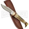 Frost Cutlery Oval Bowie Stag Fixed Blade Knife - Satin Plain -Kershaw Sale Store Frost Cutlery Oval Bowie stag satin BHQ 48566 er large