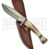 Frost Cutlery Oval Skinner Brown Stag Fixed Blade Knife - Satin Plain -Kershaw Sale Store Frost Cutlery Oval skinner brown stag satin BHQ 48567 er large
